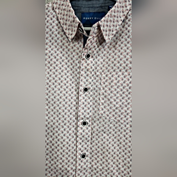 Boys' Perry Ellis Short Sleeve Button Down Dress Shirt- Size 4 - Picture 4 of 4